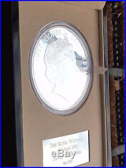 2011 Royal Wedding Proof 1 kilo solid silver Alderney £50 coin royal mint issue