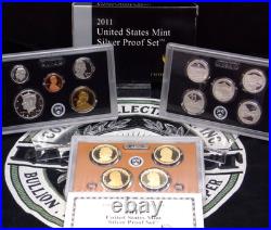 2011 S U. S. Mint Uncirculated SILVER Proof Set (14 Coin) Box & COA ECC&C, Inc