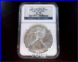 2011 Silver Eagle 25th Anniversary 5 Coin Set Early Releases NGC MS70 PF70