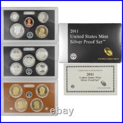 2011 Silver Proof Set U. S. Mint Original Government Packaging OGP COA
