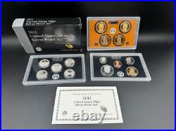 2011 US Mint Silver Proof Set Complete with COA and Original Box