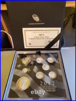 2012 & 2017 US Mint Limited Edition Silver Proof Sets coins with Box COA Sleeve
