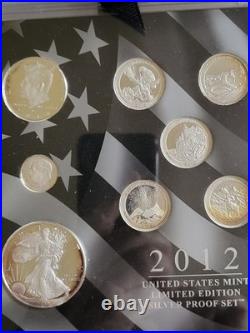 2012 & 2017 US Mint Limited Edition Silver Proof Sets coins with Box COA Sleeve