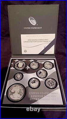 2012-21 Limited Edition Silver Proof set's U. S Mint Collection 8 Sets With COA's