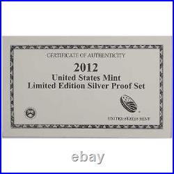 2012 Limited Edition Silver Proof 8 pc Set U. S Mint OGP COA SKUCPC495