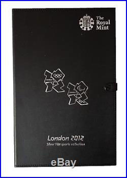 2012 Royal Mint London Olympics 14 Coin Silver Proof Fifty Pence Piece Set