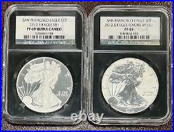 2012-S $1 American Silver Eagle 2pc Coin Proof Set NGC PF69 25th Anniversary
