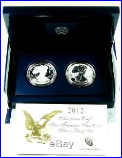 2012 S American Eagle San Francisco Two Coin Silver Proof Set # EG1 OGP COA