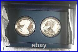 2012 S American Eagle San Francisco Two Coin Silver Proof and Reverse Proof set