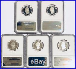 2012 S Proof Silver Quarter Set Ngc Pf70 Ultra Cameo Uc Atb National
