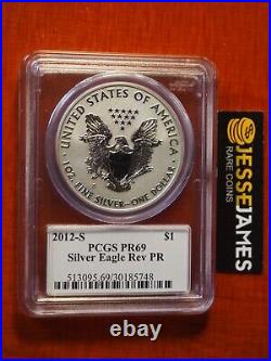 2012 S Reverse Proof Silver Eagle Pcgs Pr69 Mercanti From San Francisco Set