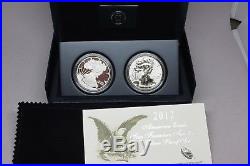 2012-S San Francisco American Eagle 2-Coin Silver Proof Set Proof & Reverse