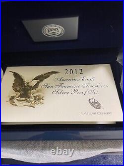 2012 S San Francisco Two Coin Set American Silver Eagles Proof and Reverse Proof