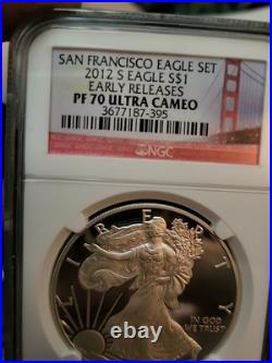 2012-S Silver Perfect NGC PF 70 Ultra Cameo And The Reverse PF 70 2 Coin Set