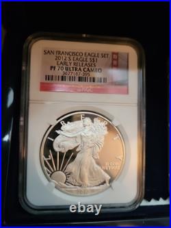 2012-S Silver Perfect NGC PF 70 Ultra Cameo And The Reverse PF 70 2 Coin Set