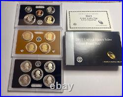 2012 S UNITED STATES 90% SILVER FULL PROOF SET ORIGINAL GOVERNMENT WithBOX