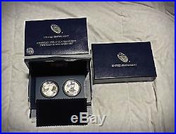 2012 S US Mint American Silver Eagle 2 Coin Proof Set Reverse & Regular Proof