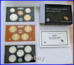 2012-S US Mint SILVER Proof Set 14 Coins OGP & COA KEY DATE