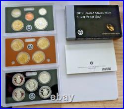 2012-S US Mint SILVER Proof Set 14 Coins OGP & COA KEY DATE