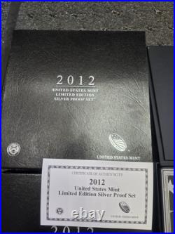 2012 S US Mint Toned Limited Edition Silver Proof Set Collection Boxed
