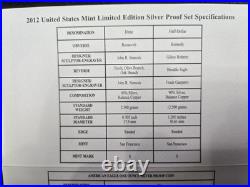 2012 S US Mint Toned Limited Edition Silver Proof Set Collection Boxed