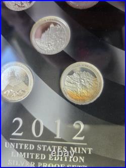 2012 S US Mint Toned Limited Edition Silver Proof Set Collection Boxed
