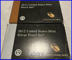 2012 S United States Mint 14-Coin 90% Silver Proof Set + Mint Proof Set COA/OGP