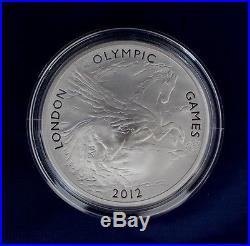 2012 Silver Proof 5oz £10 coin London Olympics Pegasus in Case / COA (X7/13)