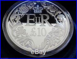 2012 Silver Proof 5oz Guernsey £10 Coin Box + Coa Queen Diamond Jubilee 1/450