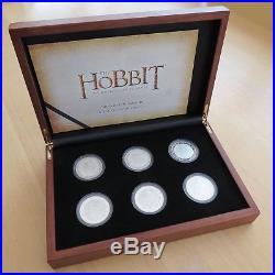 2012 The Hobbit An Unexpected Journey Silver Proof Coin Set New Zealand