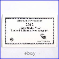 2012 U. S Mint Limited Edition Silver Proof 8 Piece Set Collectible OGP COA