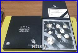 2012 U. S. Mint Limited Edition Silver Proof Set 8 Coins with OGP & COA
