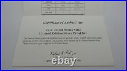2012 U. S. Mint Limited Edition Silver Proof Set F048