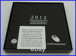 2012 U. S. Mint Limited Edition Silver Proof Set F048