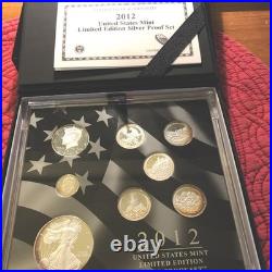 2012 U. S Mint Limited Edition Silver Proof Set OGP COA Beautiful Toning & Luster