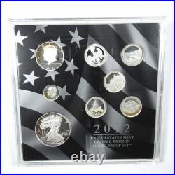 2012 U. S Mint Limited Edition Silver Proof Set OGP COA SKUCPC8068 2012 U. S Mint Limited Edition Silver Proof Set OGP COA SKUCPC8068