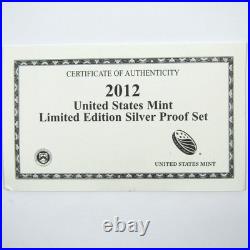 2012 U. S Mint Limited Edition Silver Proof Set OGP COA SKUCPC8068