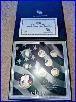 2012 U. S. Mint Limited Edition Silver Proof Set withOGP and COA