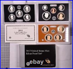 2012 U. S. Mint Silver 14 Coin Silver Proof Set With Box & COA