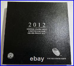 2012 US MINT LIMITED EDITION SILVER PROOF SET With BOX & COA