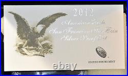 2012 US Mint American Silver Eagle San Francisco Two-Coin Proof Set OGP withCOA