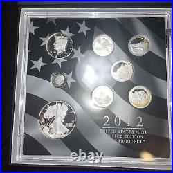 2012 US Mint Limited Edition Silver Proof Set 8 Coins