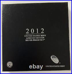 2012 US Mint Limited Edition Silver Proof Set with Box & COA