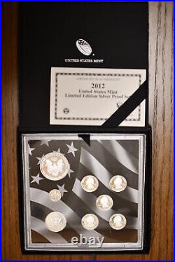 2012 Us Mint Limited Edition Silver Proof Set