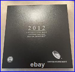 2012 Us Mint Limited Edition Silver Proof Set? 8 Coin? Box & Coa Sae Ogp Toned