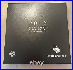 2012 Us Mint Limited Edition Silver Proof Set? 8 Coin? Box & Coa Sae Ogp Toned