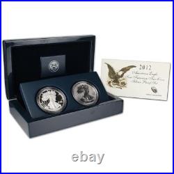 2012-s 2-piece Set United States American Silver Eagle Two Coin Proof Set
