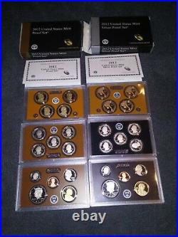 2012 us mint silver proof set and 2012 standard proof set. Box and coa. 28 coins