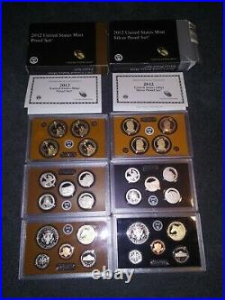 2012 us mint silver proof set and 2012 standard proof set. Box and coa. 28 coins