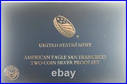 2012S American Eagle San Francisco Two Coin Silver Proof and Reverse Proof set